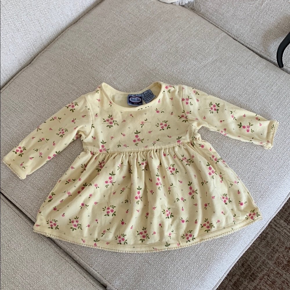 Floral Baby Dress in Yellow and Pink